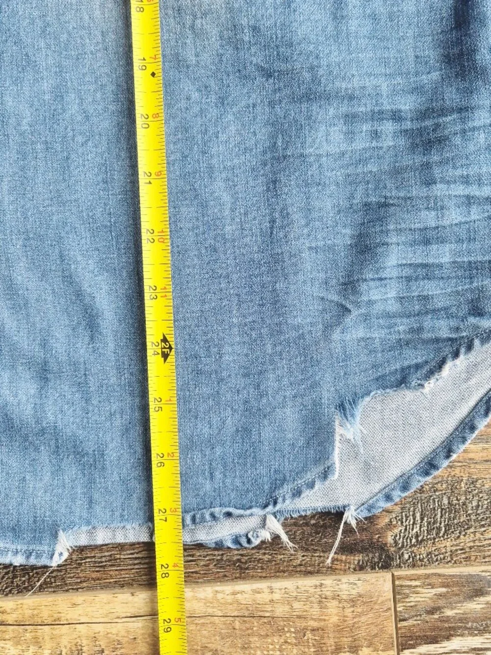 Frank & Eileen $288 Eileen Blue Denim Button-Up Shirt Distressed Vintage Wash - Picture 16 of 16